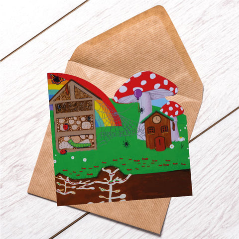 Bug Hotel Birthday Card
