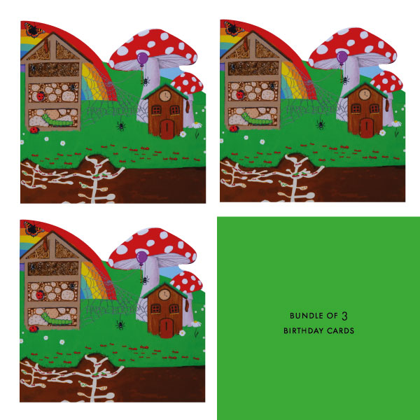 Bundle of 3 Bug Hotel Cards