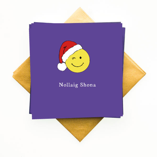 Pack of 6 Smiley Irish Christmas Cards