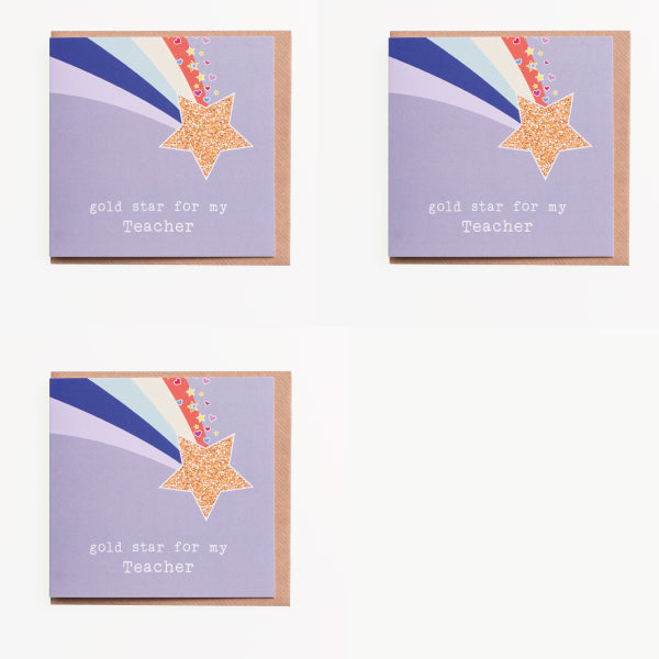 Bundle of 3 Star Teacher Cards