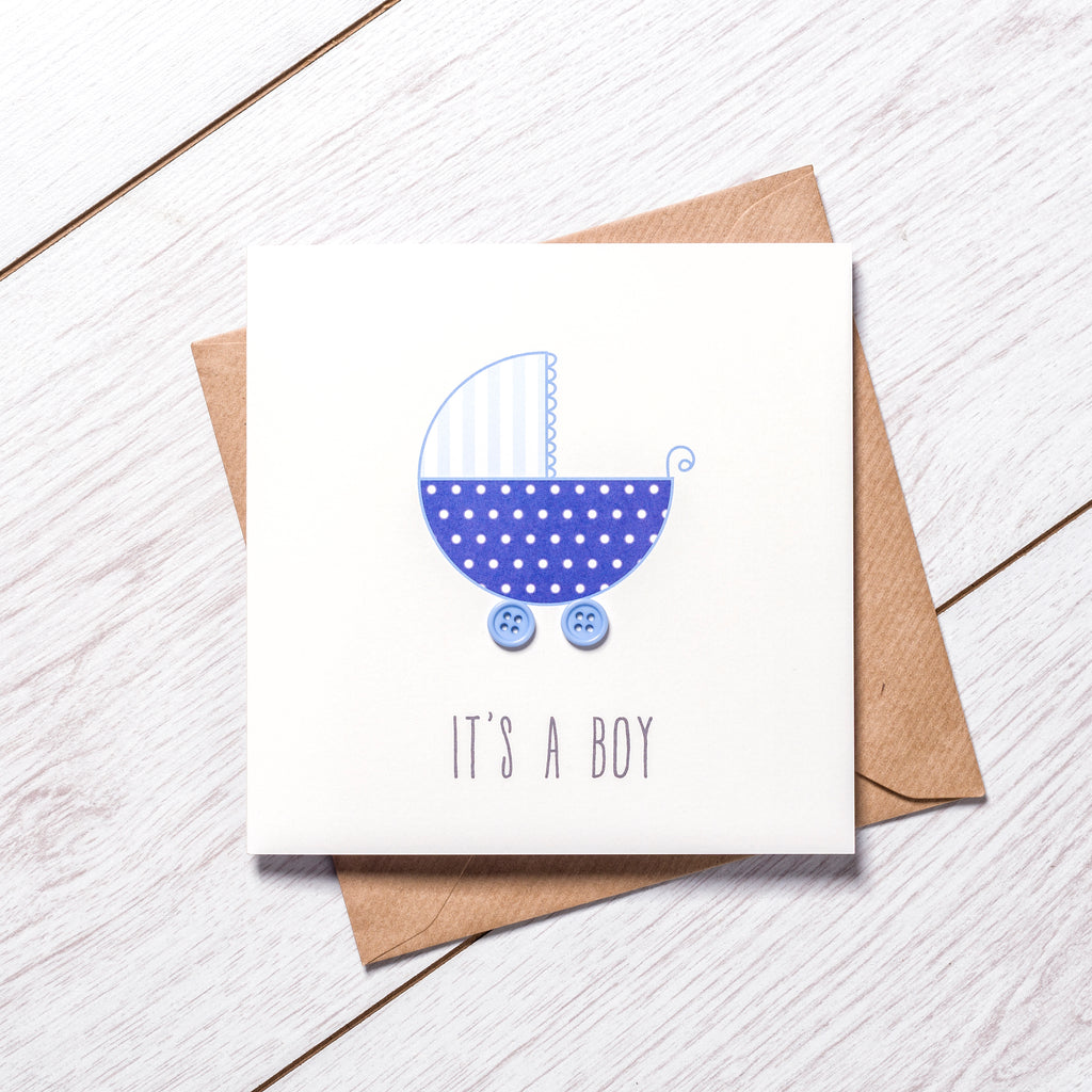 Baby Boy Buggy Card