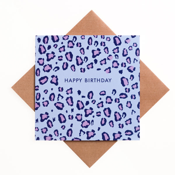 Blue Animal Print Birthday
