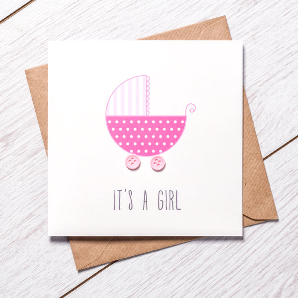 Baby Girl Buggy Card