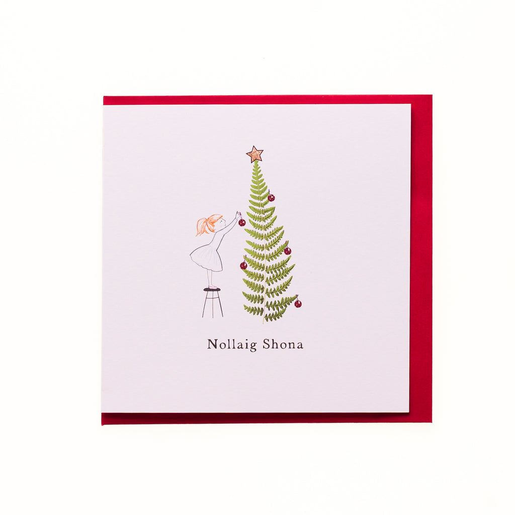 Nollaig Shona Irish Fern Christmas Card