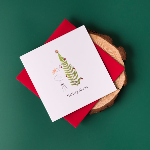 Nollaig Shona Irish Fern Christmas Card