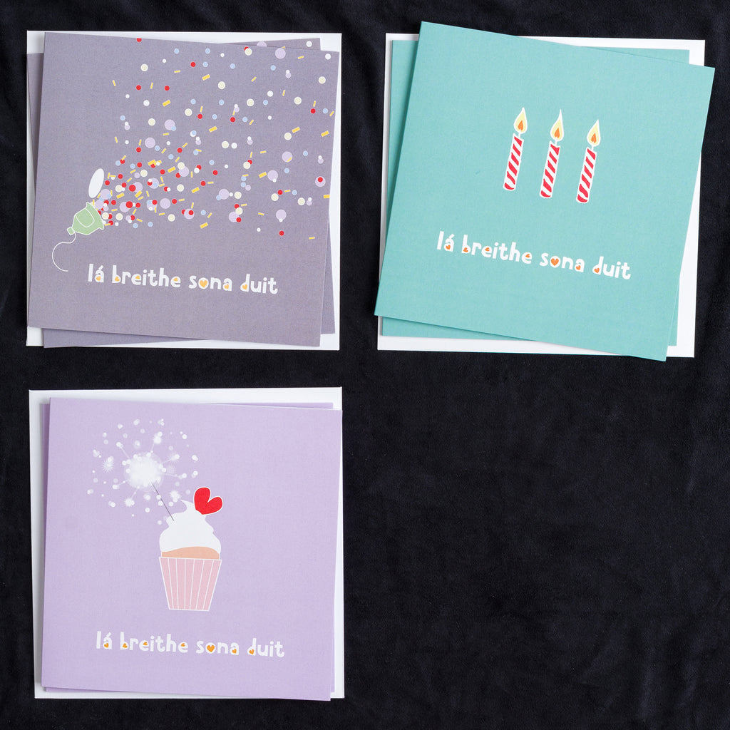Mixed Pack of 6 Cards - Irish Birthday Cards
