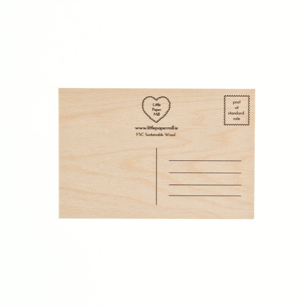 Waves Wooden Postcard