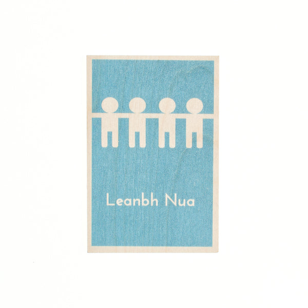 Leanbh Nua Buachaill Wooden Postcard