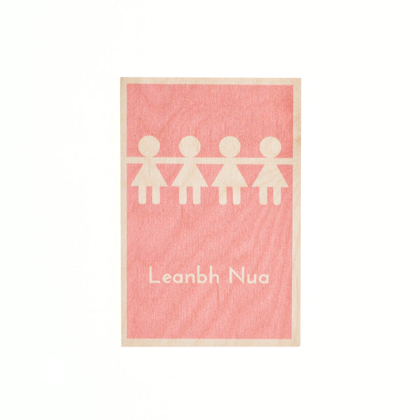 Leanbh Nua Cailín Wooden Postcard