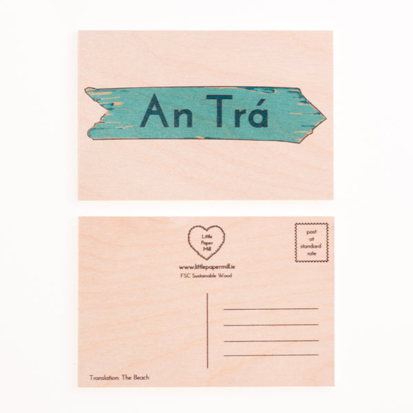 An Trá Wooden Postcard