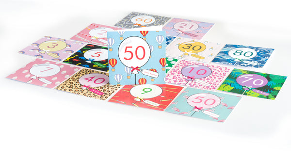 50th Birthday Hotair Balloon Card