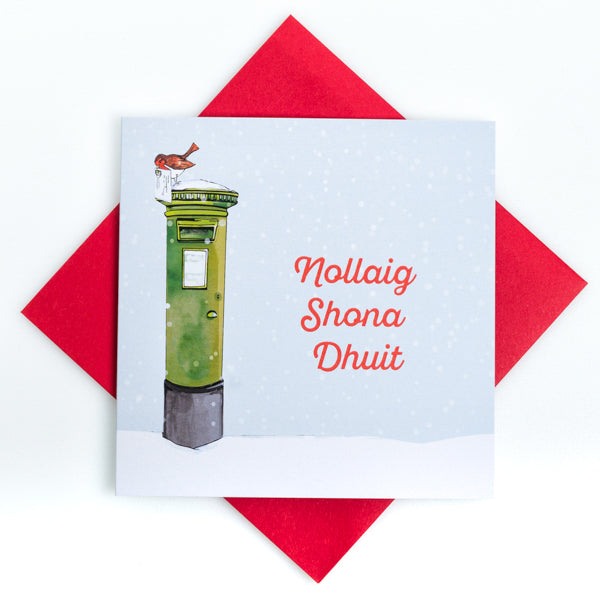 Nollaig Shona Duit -  Irish Post Box Christmas Card