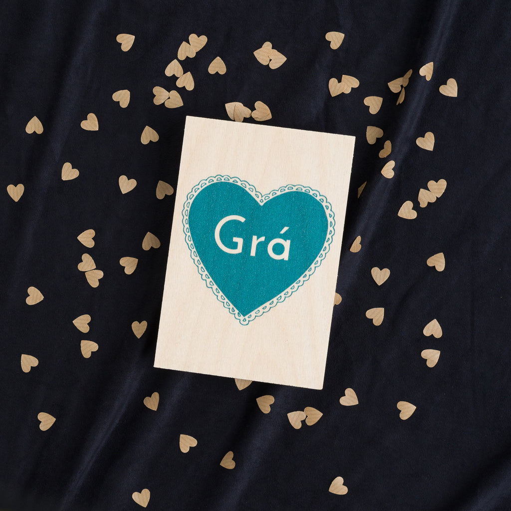 Grá Wooden Postcard