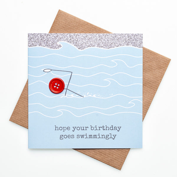 Swimming Birthday Card