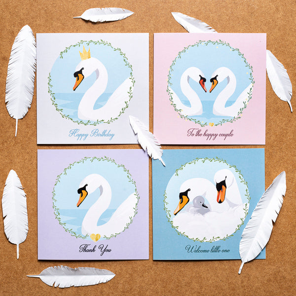 Swan Birthday Card