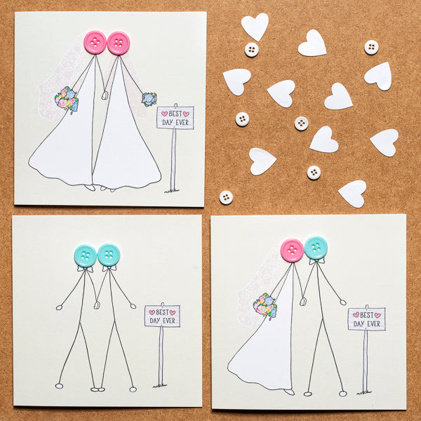 Button Wedding Mr & Mrs