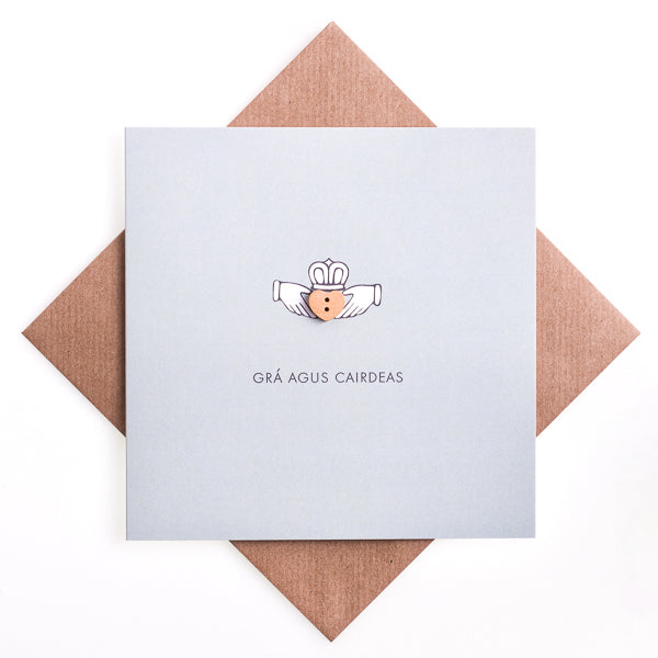 Claddagh Card - Grá agus Cairdeas