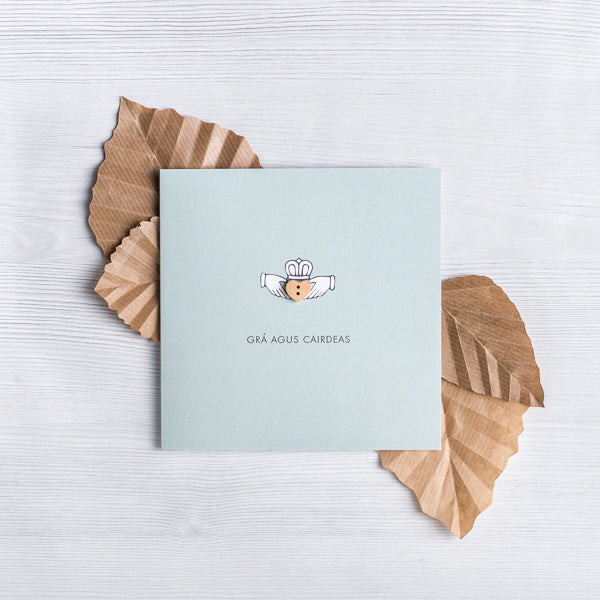 Claddagh Card - Grá agus Cairdeas