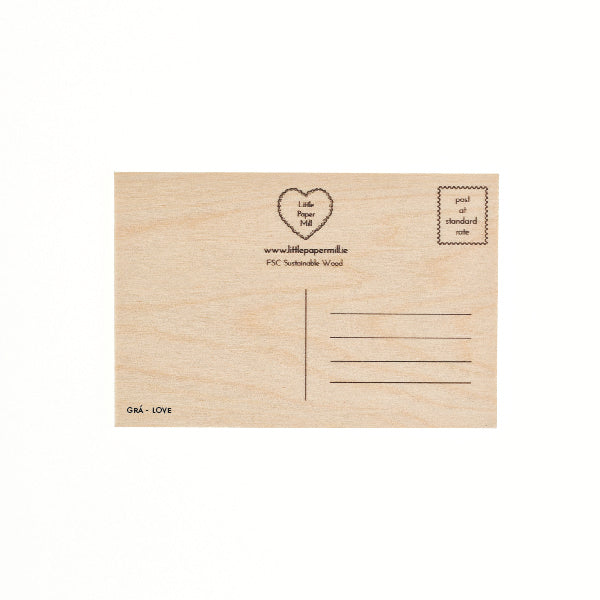 Grá Wooden Postcard