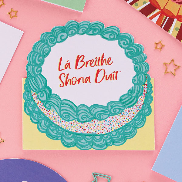 Irish Birthday Cake Card