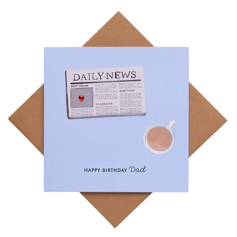 Newspaper Happy Birthday Dad