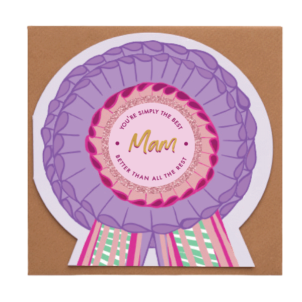 Mam Rosette Badge Card