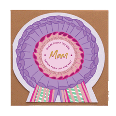 Mam Rosette Badge Card