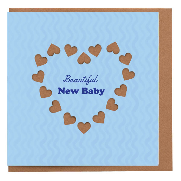 Die Cut Blue Baby Card