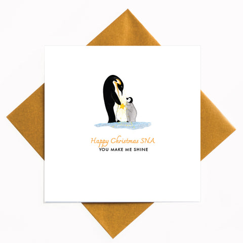 Teacher Penguin Christmas Card