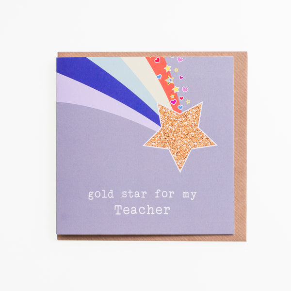 Gold Star Teacher Card