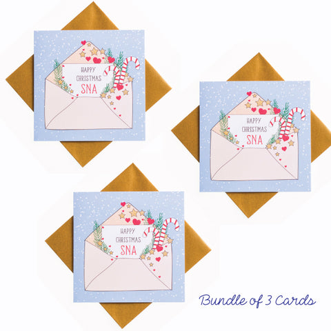 Bundle of 3 SNA Christmas cards
