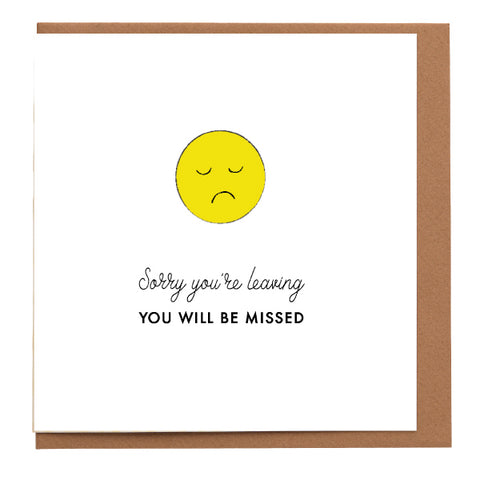 Sorry You're Leaving Card