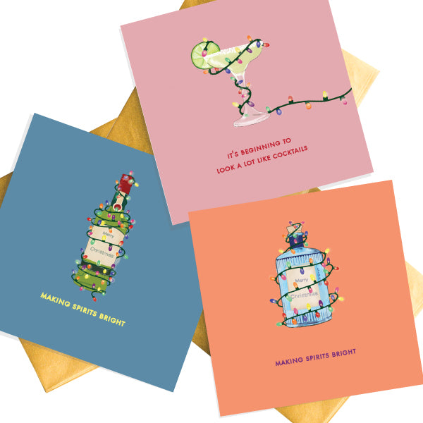 Pack of 6 Cards - Christmas Spirits