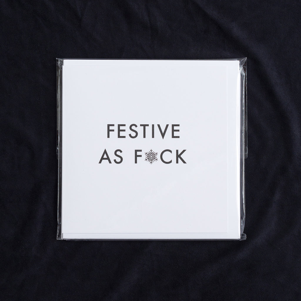 Pack of 6 of Festive As F*ck Cards
