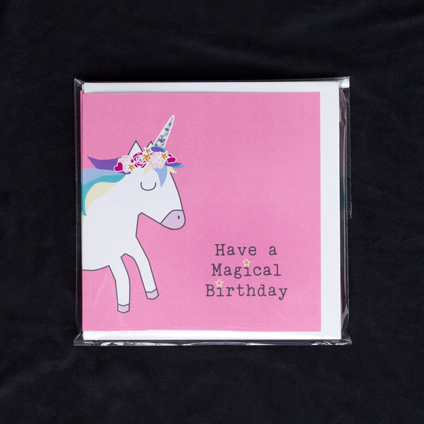 Pack of 6 Cards -Unicorn Birthday