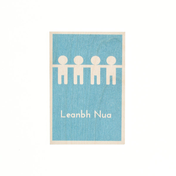 Leanbh Nua Buachaill Wooden Postcard