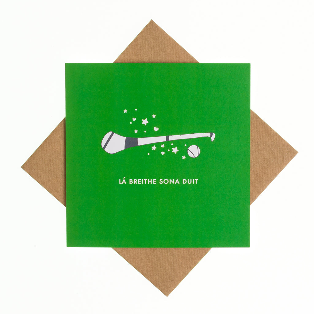 Lá Breithe Sona Duit - Hurling Green Birthday Card