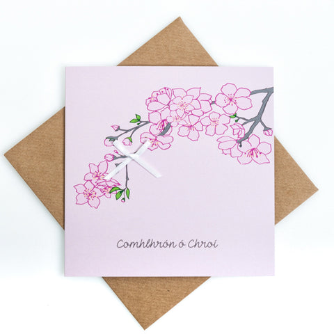 Comhbhrón ó chroí - Irish sympathy card