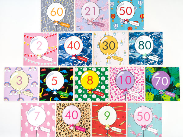 60th Birthday Candle Balloon Card