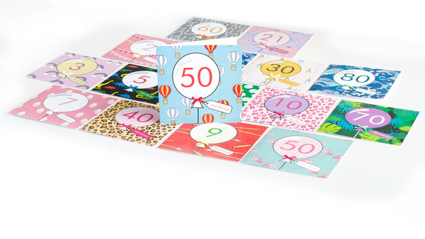 50th Birthday Flamgo Balloon Card