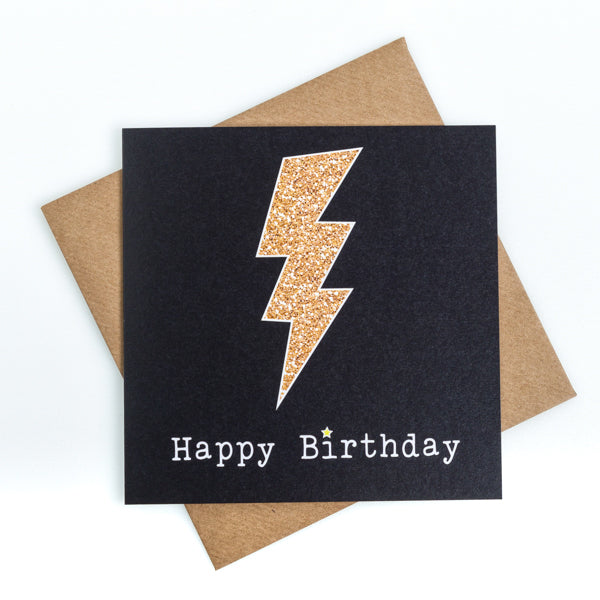 Lightning Bolt Birthday Card
