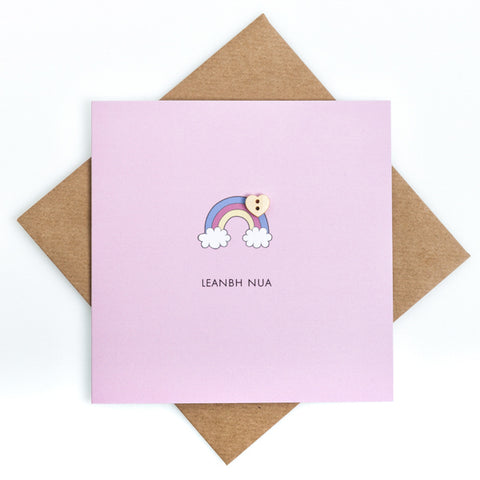 Leanbh Nua - New Baby Girl Craft Card
