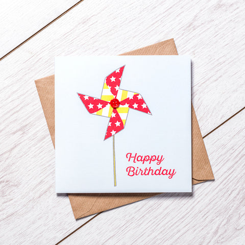 Windmill Birthday Card