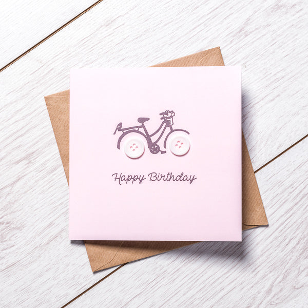 Girl Bike Birthday Card