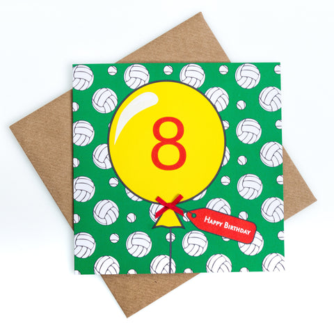 8th Birthday GAA Balloon Card