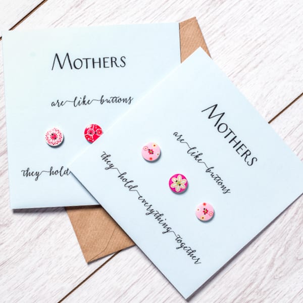 Button Mother's Day Card