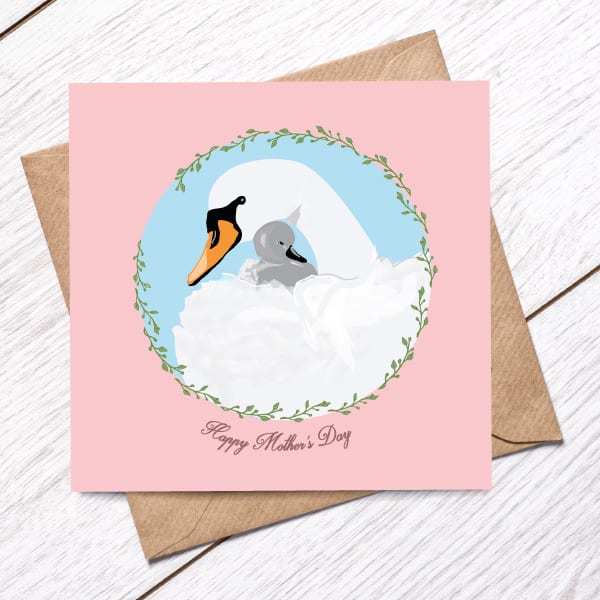 Swan Mother's Day Card
