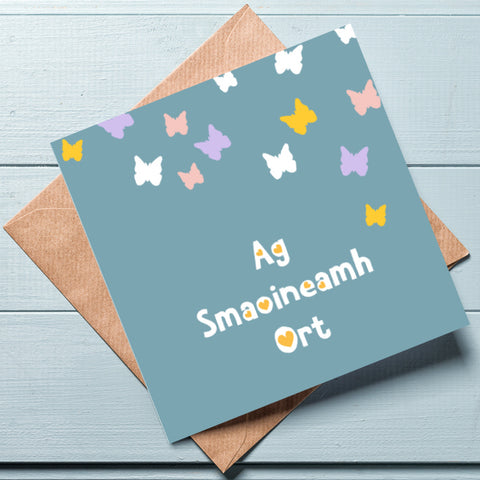 Ag Smaoineamh Ort -  Irish Thinking of You Print Card